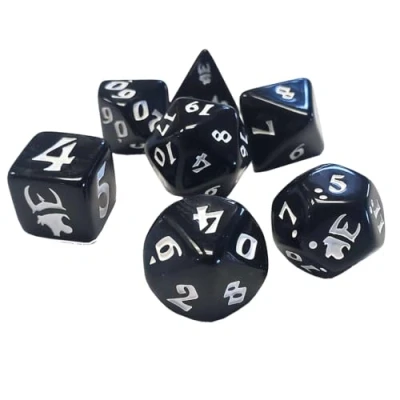 Afbeelding van Munchkin Polyhedral dobbelspel (zwart/wit)
