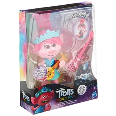 Afbeelding van DREAMWORKS TROLLS pop &amp; ROCK Poppy zingende met 2 verschillende looks en geluiden, zingt trollen die gewoon plezier willen hebben