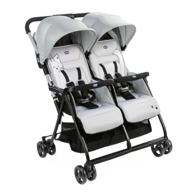 Afbeelding van Chicco Ohlala Twin Buggy Silver Cat