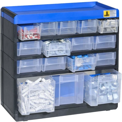 Afbeelding van Allit 464600 Opbergkast voor kleine onderdelen VarioPlus Pro 29/32 (b x h d) 300 285 135 mm Zwart, Blauw 1 stuk(s)