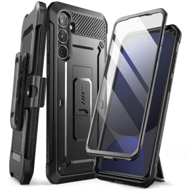 Afbeelding van SUPCASE Unicorn Beetle Pro Series hoes, ontworpen voor Samsung Galaxy S24 FE (2024 versie), robuuste dubbellaagse volledige hoes en standaard met geïntegreerde displaybescherming (zwart)