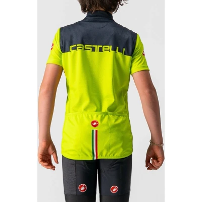 Afbeelding van Castelli Fietsshirt Korte Mouwen Kids LIME Blauw NEO PROLOGO JERSEY ELECTRIC SAVILE BLUE 12Y