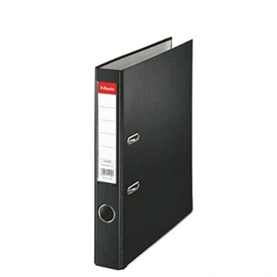 Afbeelding van Esselte Ordner A4 met hendel, zwart, rug 52 mm, kunststof, 25 stuks, 81197