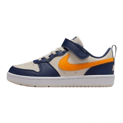 Afbeelding van Nike Sportswear Court Borough Recraft Unisex Sneakers laag voor kinderen, Maat: 31.5, Orewood/orange peel/midnight navy/white