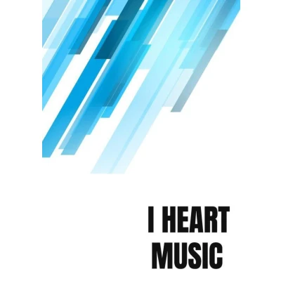 Afbeelding van Notenschrift Notenbalken I Heart music (A5) Allets comfort