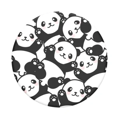 Image de Grip PopSockets Pandamonium Blanc et Noir