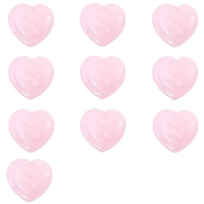 Afbeelding van 10 Stuks Hartvorm Roze Kristal Roos Kwarts Hart Liefde Healing Reiki Balancing Halfedelsteen Massage Tool Home Decor Edelstenen Gift (2CM)
