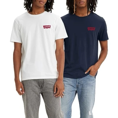 Image de Levi&#039;s Homme 2 Pack Crewneck Graphic Tee