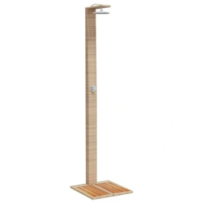 Afbeelding van Buitendouche 50x55x224 cm poly rattan en acaciahout beige