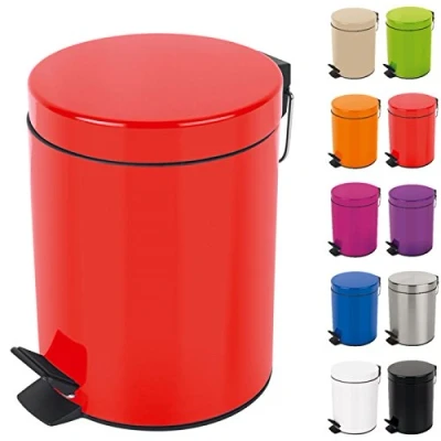 Image de Sydney poubelle salle de bain 25x17x22,5cm rouge 10.16381