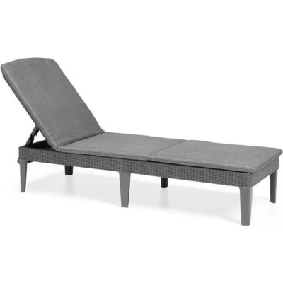 Afbeelding van Allibert Jaipur Ligbed met kussen 58x187,5x29 cm Grafiet