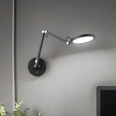 Afbeelding van Regina LED wandlamp, zwart, CCT, dimbaar, instelbaar