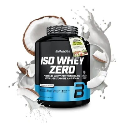 Afbeelding van BiotechUSA isolaat eiwitpoeder ISO WHEY zero (1816 g) smaak: kokosnoot