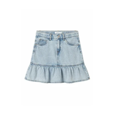 Afbeelding van Name it Minirok voor kinderen, Maat: 140, Light blue denim