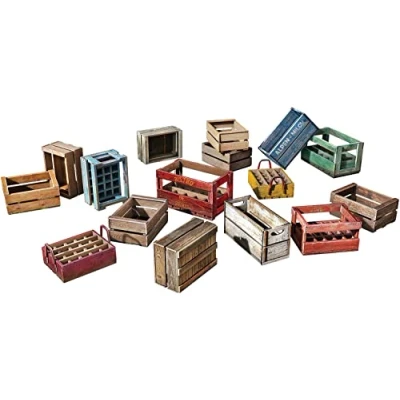 Afbeelding van 1:35 MiniArt 35651 Houten Kratten voor Diorama Plastic Modelbouwpakket