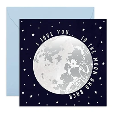 Afbeelding van Central 23 Grappige verjaardagskaart &quot;Love You To The Moon &amp; Back&quot; Huwelijksverjaardagskaart voor man of vrouw Valentijnsdagkaarten vriend, vriendin, ouders