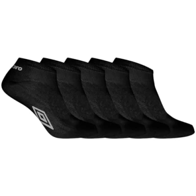 Image de Umbro Chaussette Homme Lot de 5 Socquettes Sportswear Homme, Anti Glisse, Noir, 43 46 Taille courte