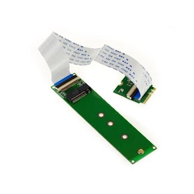 Afbeelding van KALEA INFORMATIQUE M.2 NGFF riser verlengkabel voor montage van een M2 PCIe M Key AHCI of NVMe SSD op E A poort met 20 cm zacht tafelkleed