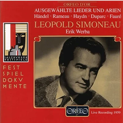 Afbeelding van Leopold Simoneau, Erik Werba Lieder Und Arien, Live Recording 1959 (CD)