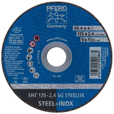 Afbeelding van PFERD Sg Steelox 61331432 Doorslijpschijf recht 125 mm 22.23 25 stuk(s)