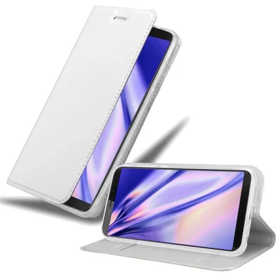 Afbeelding van Cadorabo Hoesje geschikt voor Cubot NOVA in CLASSY ZILVER Beschermhoes met magnetische sluiting, standfunctie en kaartvakje Book Case Cover Etui