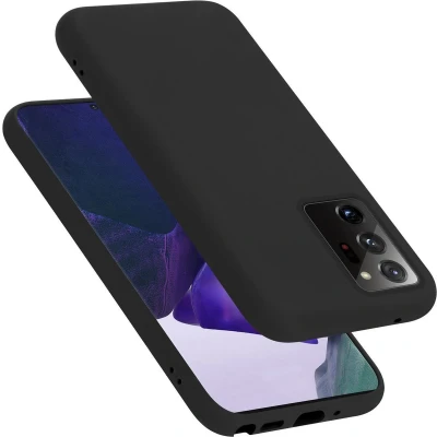 Afbeelding van Cadorabo Hoesje geschikt voor Samsung Galaxy NOTE 20 ULTRA in LIQUID ZWART Beschermhoes gemaakt van flexibel TPU silicone Case Cover