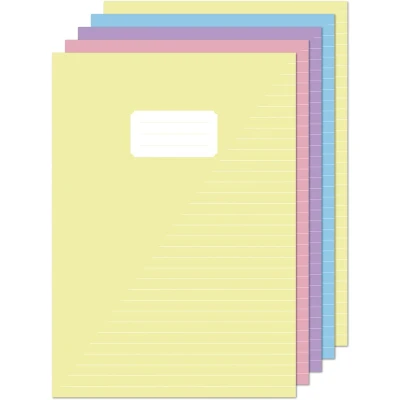 Afbeelding van Kangaro schriften A4 met lijn pastel kleuren 5 stuks K 583007