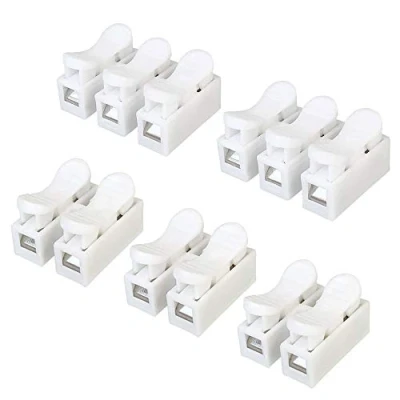 Afbeelding van Aiqeer 62 delige set veerconnectoren, snelveerdraadconnector, zelfblokkerende snelterminal, type drukt op snelkabelconnector, kabelverbinderblok (CH2/CH3)