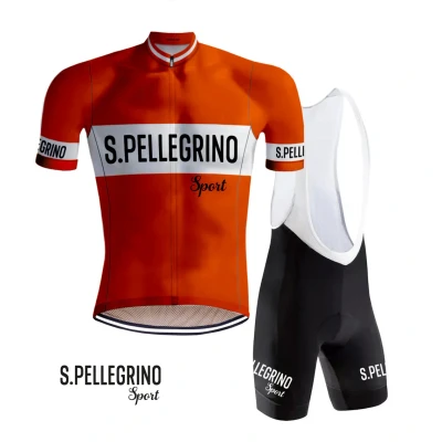 Afbeelding van Retro Wielertenue San Pellegrino Oranje REDTED XL