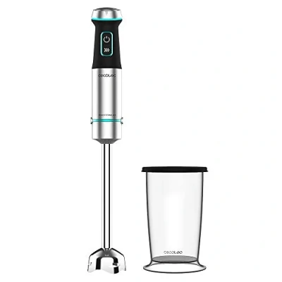 Image de Mixeur plongeant Cecotec Power TitanBlack 1200 XL Acier Noir, Puissance W, Pied XL, Cloche anti éclaboussures
