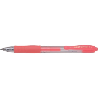 Afbeelding van Pilot G 2 Neon Rode Gel Ink Rollerball pen Medium Tip