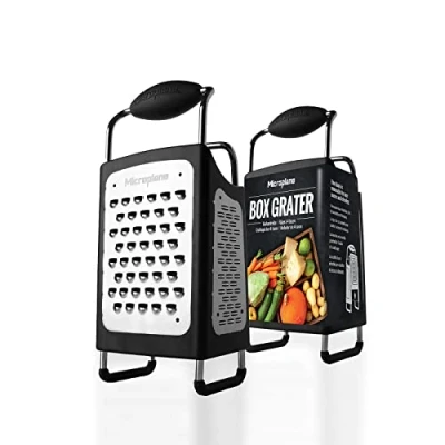 Afbeelding van Microplane Rasp &quot;&quot;boxgrater&quot;&quot; Vierkant Zwart, 4 Functies