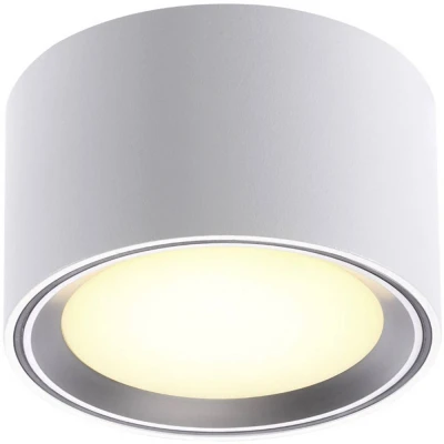 Afbeelding van Nordlux Fallon LED opbouwlamp vast ingebouwd 5.5 W Warmwit Wit, RVS (geborsteld)