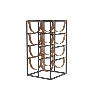 Afbeelding van Audo Copenhagen Umanoff Wijnrek Zwart/cognac