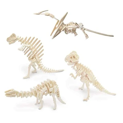 Afbeelding van Quay Dinosaur Set 4, bouwpakket van FSC hout