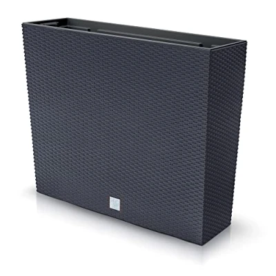 Image de Prosperplast Jardinière pour balcon cas temps, dimensions (mm) 580x180x498, anthracite, rotin plastique