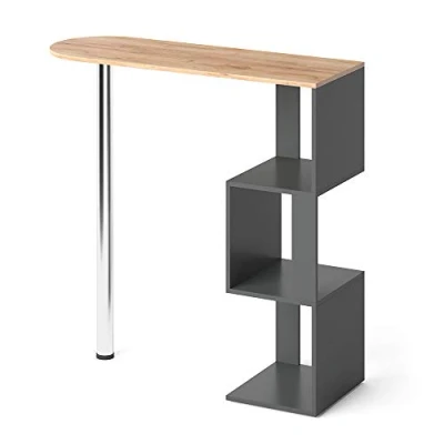 Afbeelding van Vicco Bartafel &quot;Vincent&quot;, antraciet/gouden sterkte eiken, 113 x 40 cm