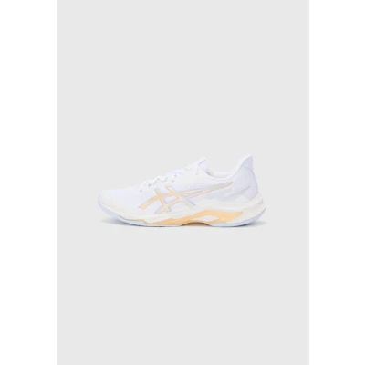Afbeelding van Asics Netburner Ballistic 4 Handbalschoenen, Heren, Maat: 38, White/champagne Kunststof/ textiel