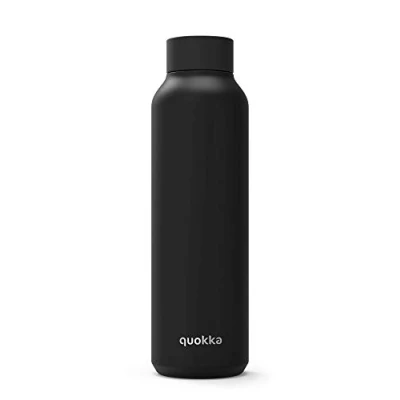 Image de Bouteille isotherme Solid jet black 63 cl Quokka Noir Inox