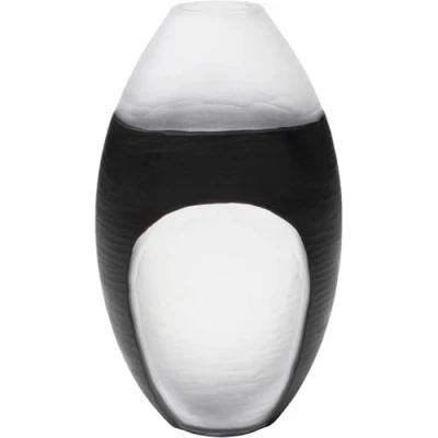 Afbeelding van Vaas Shadow zwart en wit 41cm Kare Design