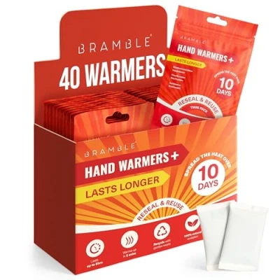 Afbeelding van BRAMBLE 40 Handwarmers Herbruikbaar (8 uur warmte over 10 dagen) Warmtepads voor Handschoenen, Fietsen, Golf
