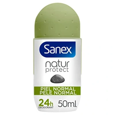 Afbeelding van Sanex Natur Protect, Deodorant voor mannen of vrouwen, roll on deodorant, normaal leer, 50 ml
