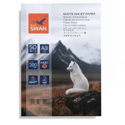 Afbeelding van Mat A3 fotopapier aan beide zijden bedrukbaar, matte coating, 200 g/m², DIN (297 x 420 mm), hoge kleurglans, lage reflectie.