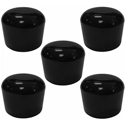 Afbeelding van 5 x ronde buisdoppen, diameter 6 tot 60 mm, pvc, stoeldop, zwart, RAL9005 (diameter 30 mm)