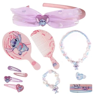 Afbeelding van Disney Stitch accessoires voor meisjes en haar cadeau kinderen Lilo idee borstel, halsketting, armband