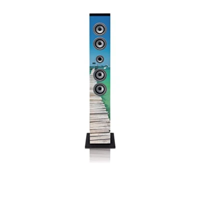 Image de Tour de son Bluetooth® avec radio FM lecteur USB et SD Ices IBT 6 Sea Blue Verde