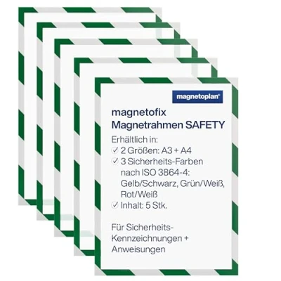 Afbeelding van Magnetoplan, Magneet, magnetofix magnetisch frame VEILIGHEID (5 x)