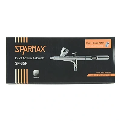 Afbeelding van SPARMAX SP35 F Dual Action Zwaartekrachtairbrush, zilver, 0,35 mm