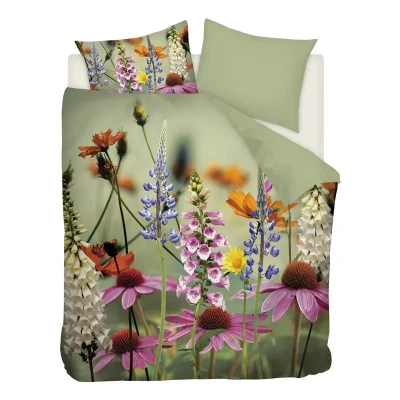 Afbeelding van Snoozing Foxglove Dekbedovertrek Lits jumeaux 240x200/220 cm + 2 kussenslopen 60x70 Groen