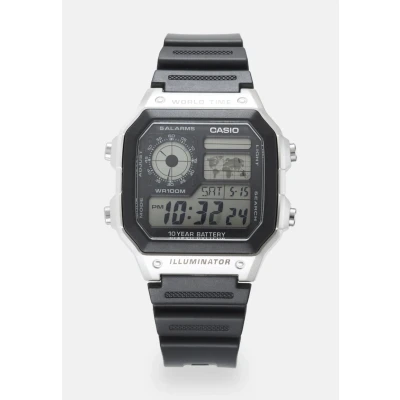 Afbeelding van Casio Unisex Digitaal horloge black/silvercoloured, Maat: One Size, Black/silver coloured